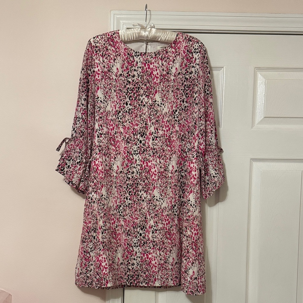 Tyler Boe Pink and Black Patterned Dress
